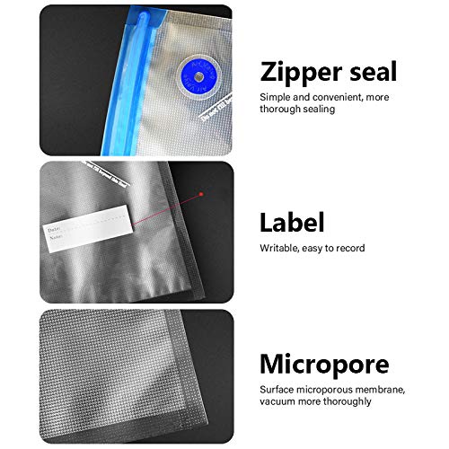Vacuum Sealer Zipper Bags Sous Vide Bags For Food Bpa Free Reusable Resealable With Air Valve Double Layers Food Storage 3 Sizes