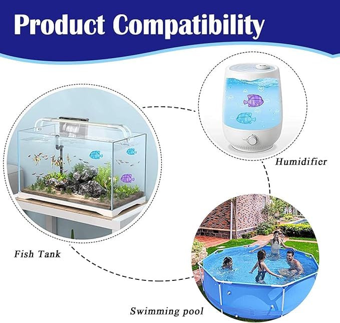 Humidifier Cleaner, Humidifier Cleaning Fish For Humidifiers & Fish Tanks, Purifies Water, Prevents Hard Water Build Up, Elimina