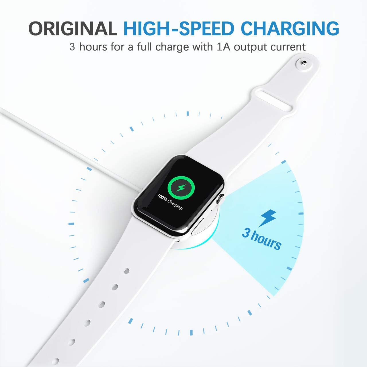 Watch Charger For Apple Watch Charger, 10Ft Long Iwatch Portable Wireless Fast Magnetic Charging Cable Cord With Usb Wall Charge