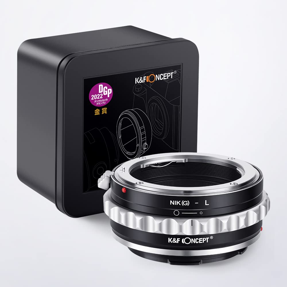 K&F Concept Lens Mount Adapter Nik(G) L Manual Focus Adapter Compatible With Nikon F (G Type) Lens To L Mount Camera Body