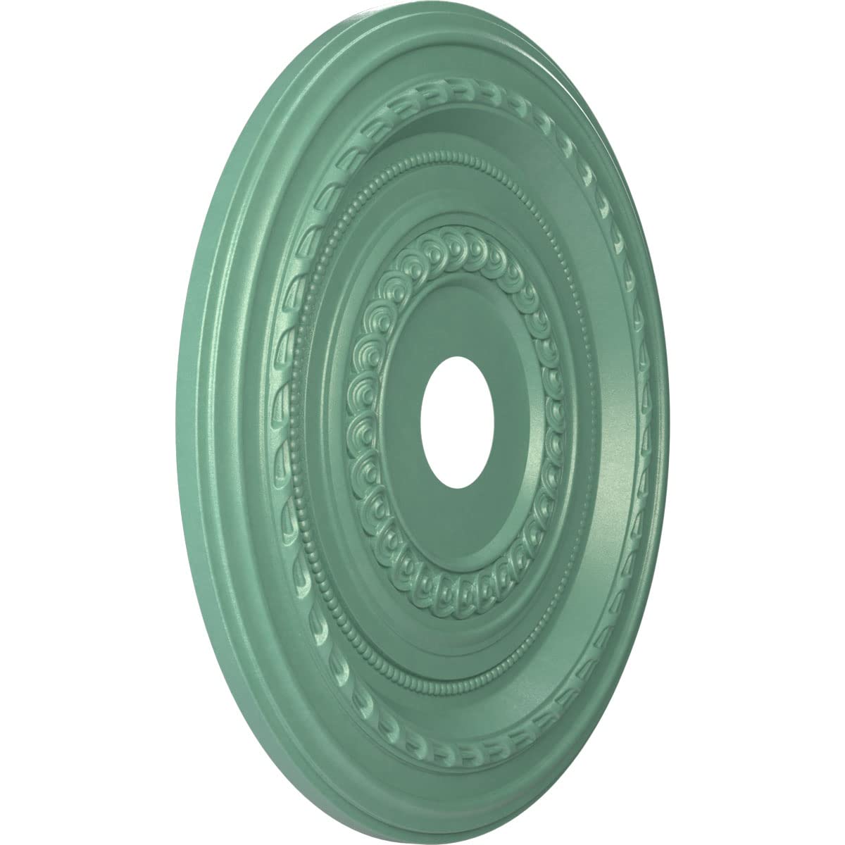 Ekena Millwork Cmp22Cofsm Cole Thermoformed Pvc Ceiling Medallion (Fits Canopies Up To 6), 22Od X 3 1/2Id X 1P, Universal Pearl