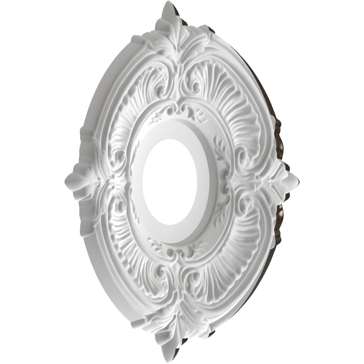 Ekena Millwork Cmp13Ateru Attica Thermoformed Pvc Ceiling Medallion (Fits Canopies Up To 5''), 13''Od X 3 1/2''Id X 3/4''P, Univ