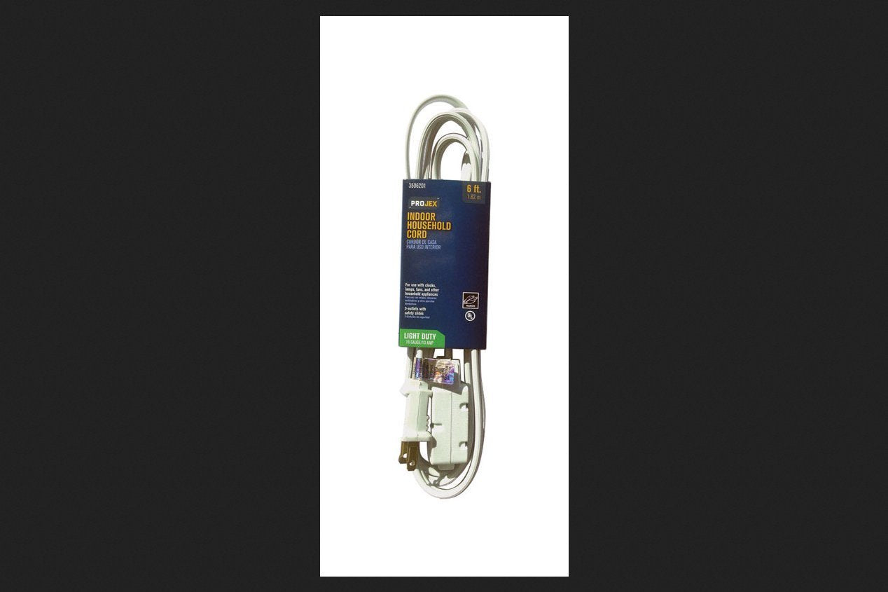 Cord Extn16/2Spt2 6' Wht (Pack Of 1)