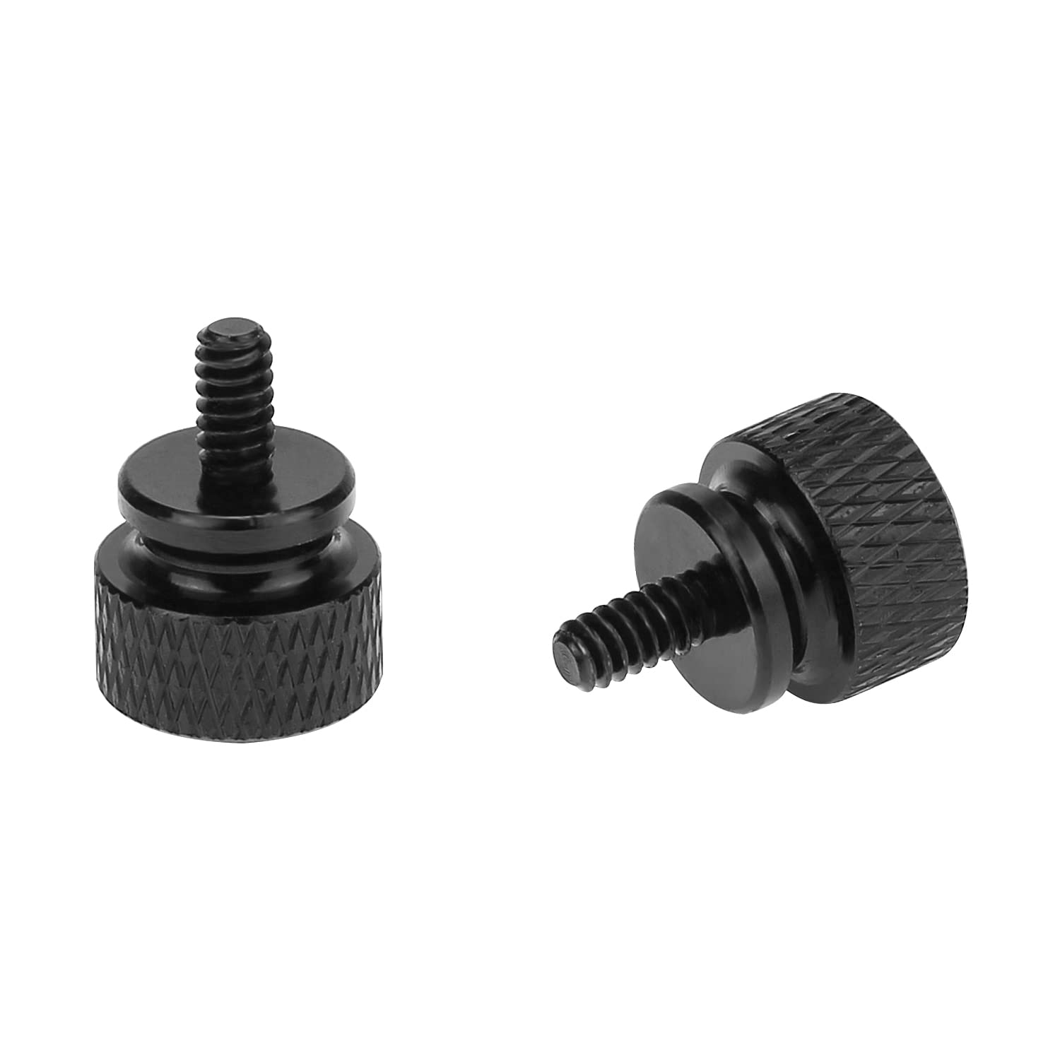 Helifouner 20 Pieces 6 32 Thread, Black Color Anodized Aluminum Computer Case Thumbscrews, Thumb Screws For Computer Case/Cover/