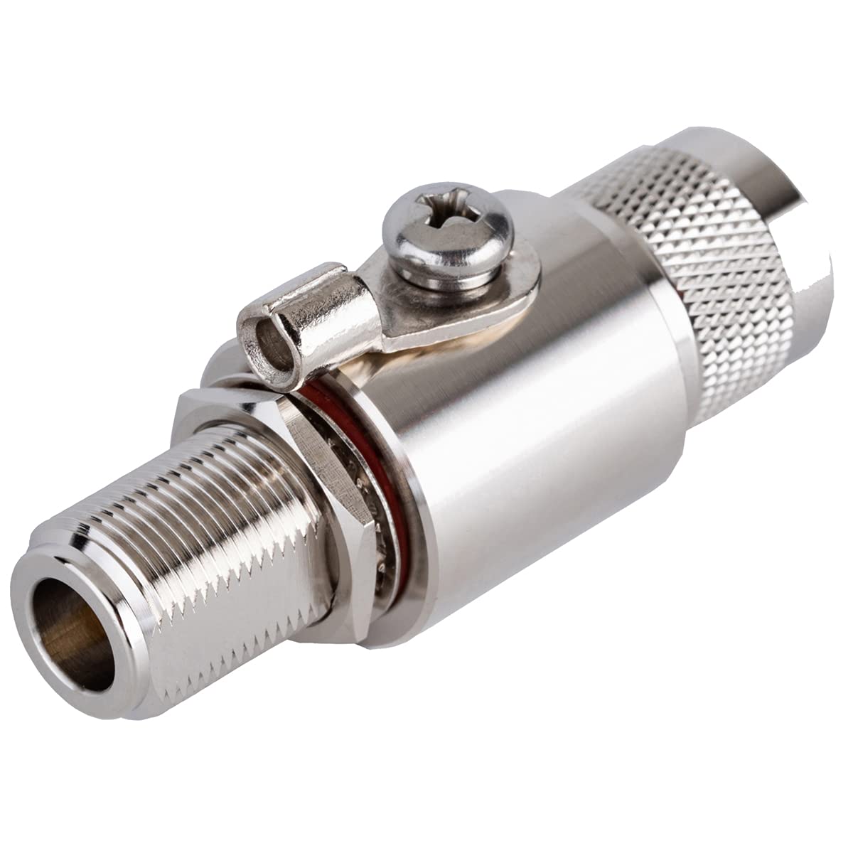 N Lightning Arrestor Female To Female Bulkhead Dc 3Ghz 90V Gas Tube Discharge 50 Ohm Rfetomax N Type Coaxial Lightning Arrester