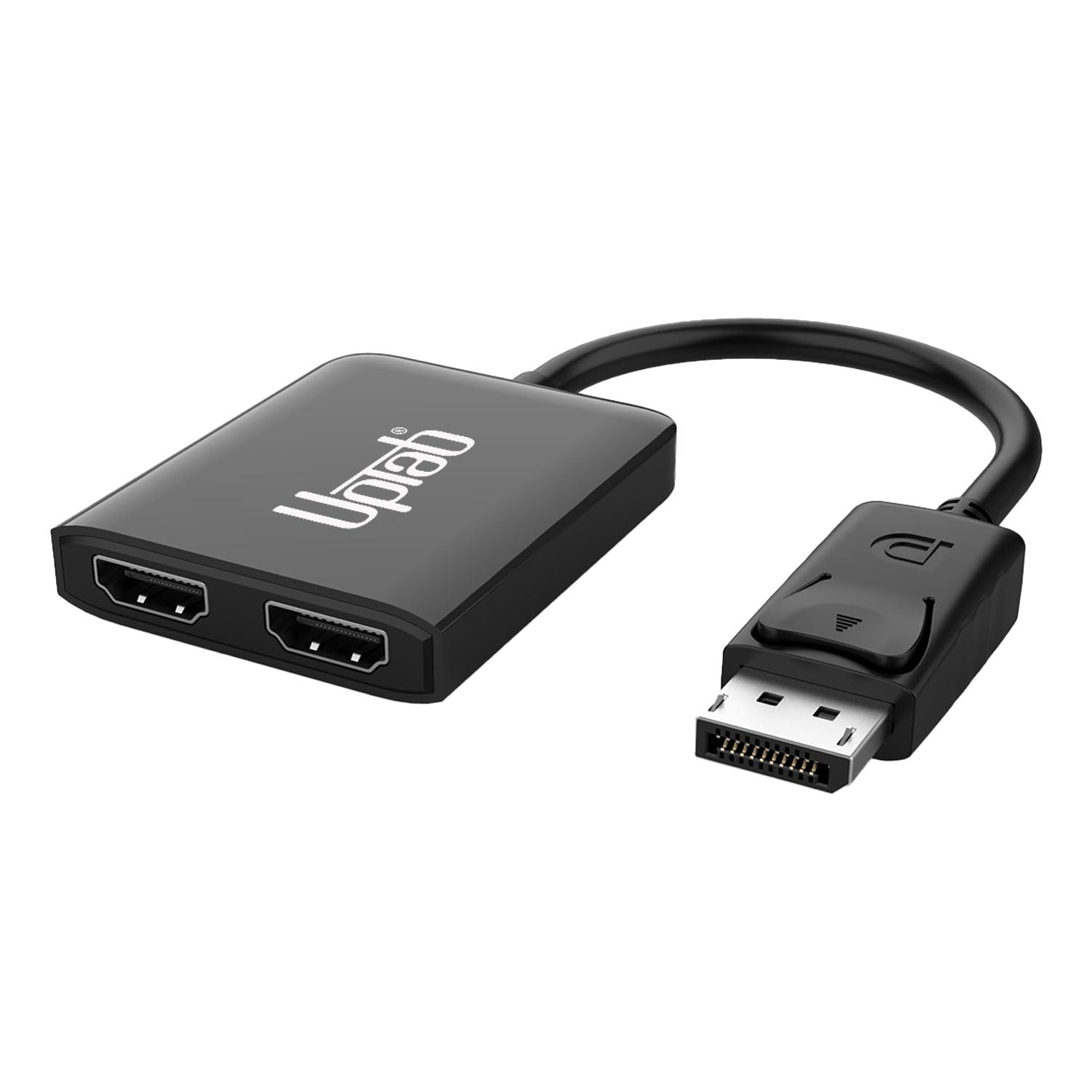 uptab DisplayPort to Dual HDMI Adapter 4K 60Hz Multi Monitor Splitter, Converter MultiStream Transport (MST) Hub, DP to 2X HDMI
