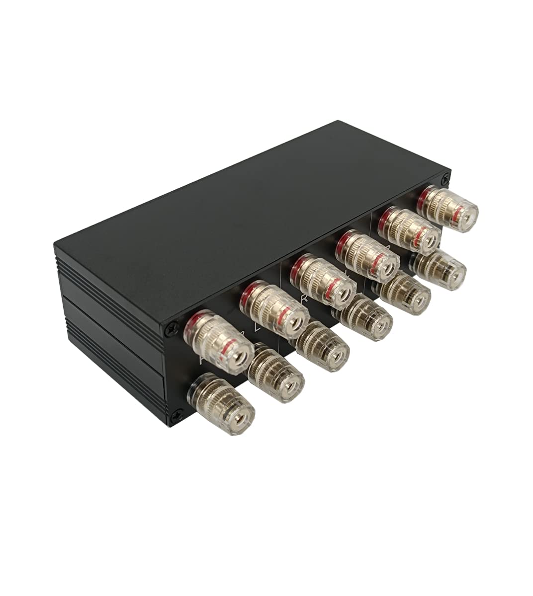 Premium 2 Zone Speaker Selector Switch Box, 2 Way Stereo Audio Speaker Switcher Distribution Box For Multi Channel High Powered