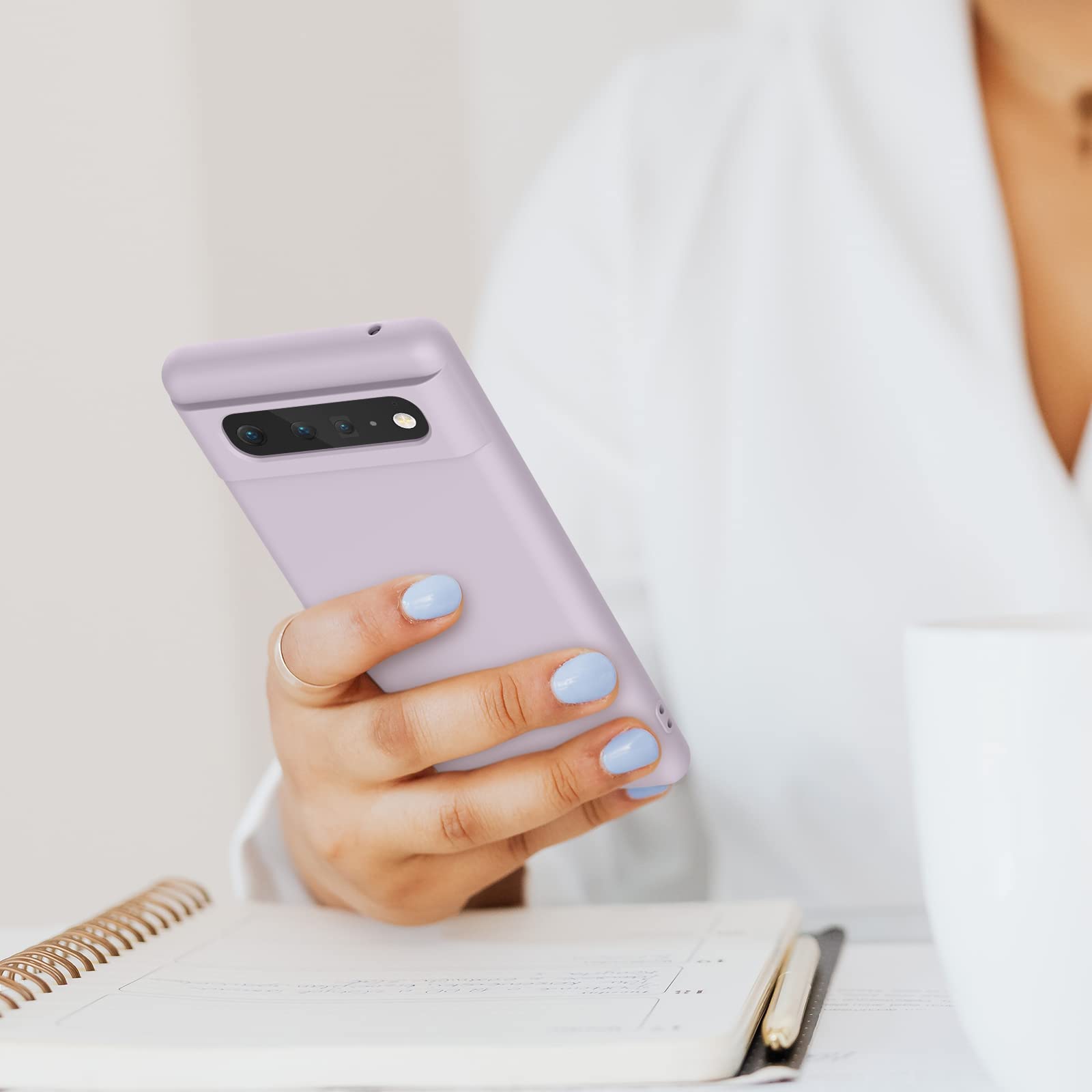 Silicone Phone Case Compatible With Google Pixel 6, 2 Pack Soft Protective Smart Phone Case For Women Men, Durable Anti Scratch