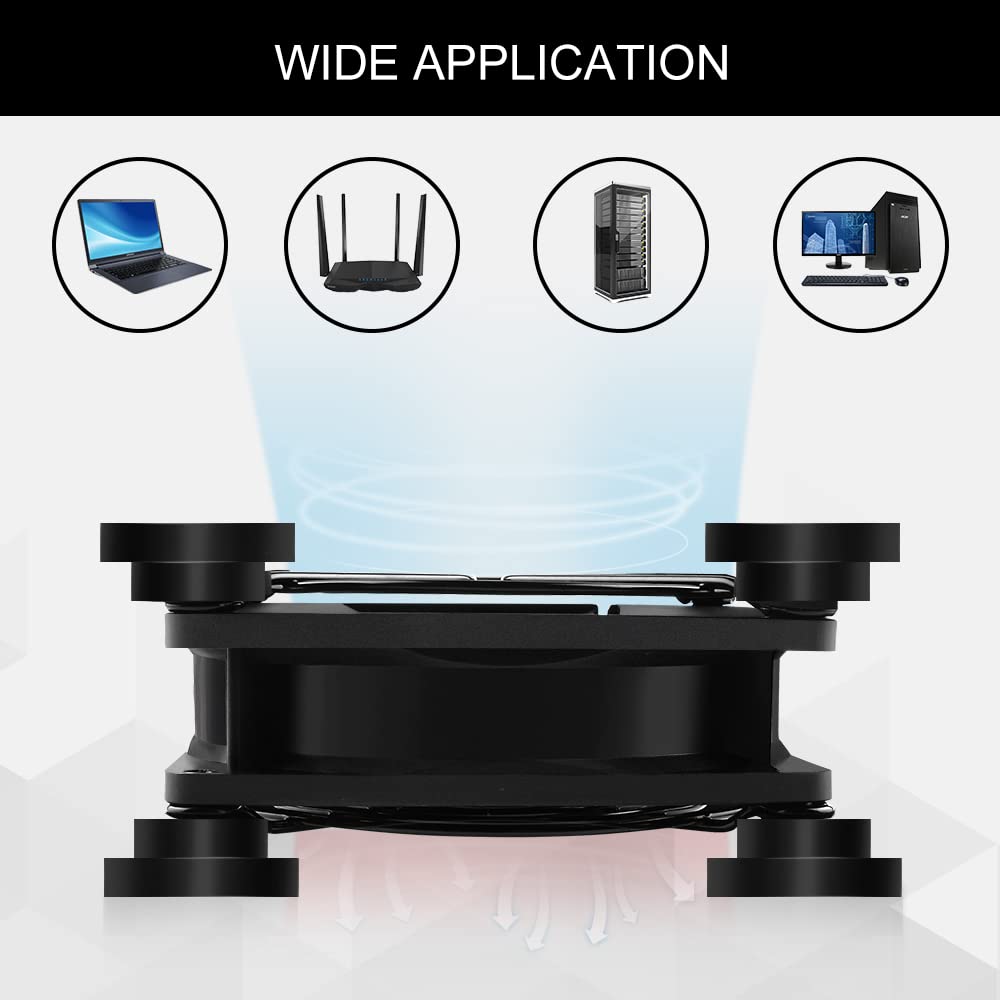 Newhail 2Pack Quiet 80Mm Usb Fan Dual Ball Bearings, Usb Fan 5V, With L/M/H 3 Degree Speed Controller High Airflow Cooling Fan For Router Modem Receiver Dvr Playstation Xbox Tv Box