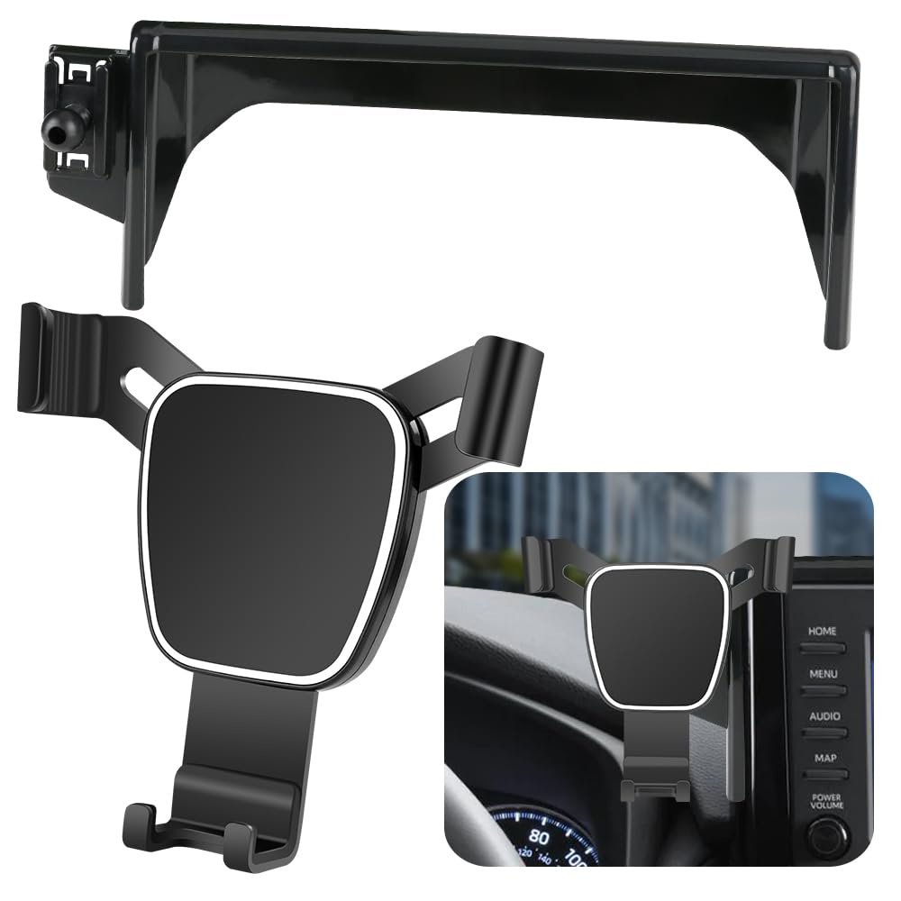 Musttrue Car Phone Holder For 2019-2025 Toyota Rav4 Lx Xle, Hybrid Le Se Woodland, Prime Se Auto Accessories Navigation Bracket 