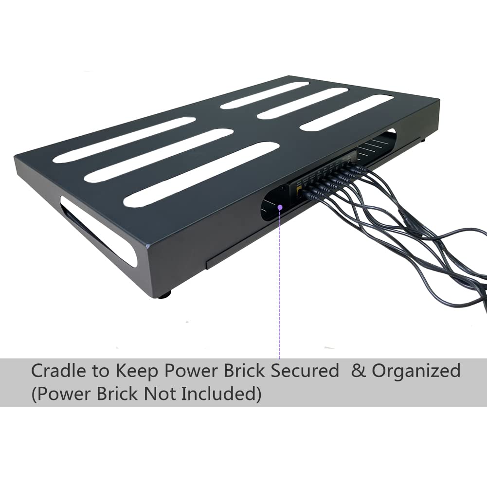 Soyan 22'' X 12.5'' Large Guitar Pedal Board With Power Supply Cradle, Carry Bag Included (Spb 22S)