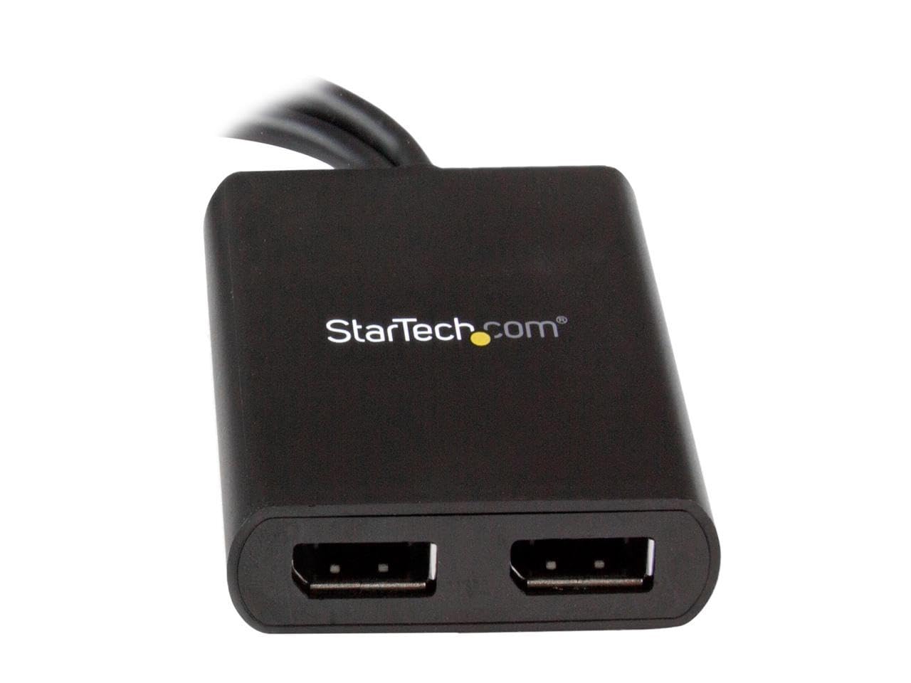 Startech Displayport To 2X Displayport Multi Stream Transport Hub, Black Mstdp122Dp