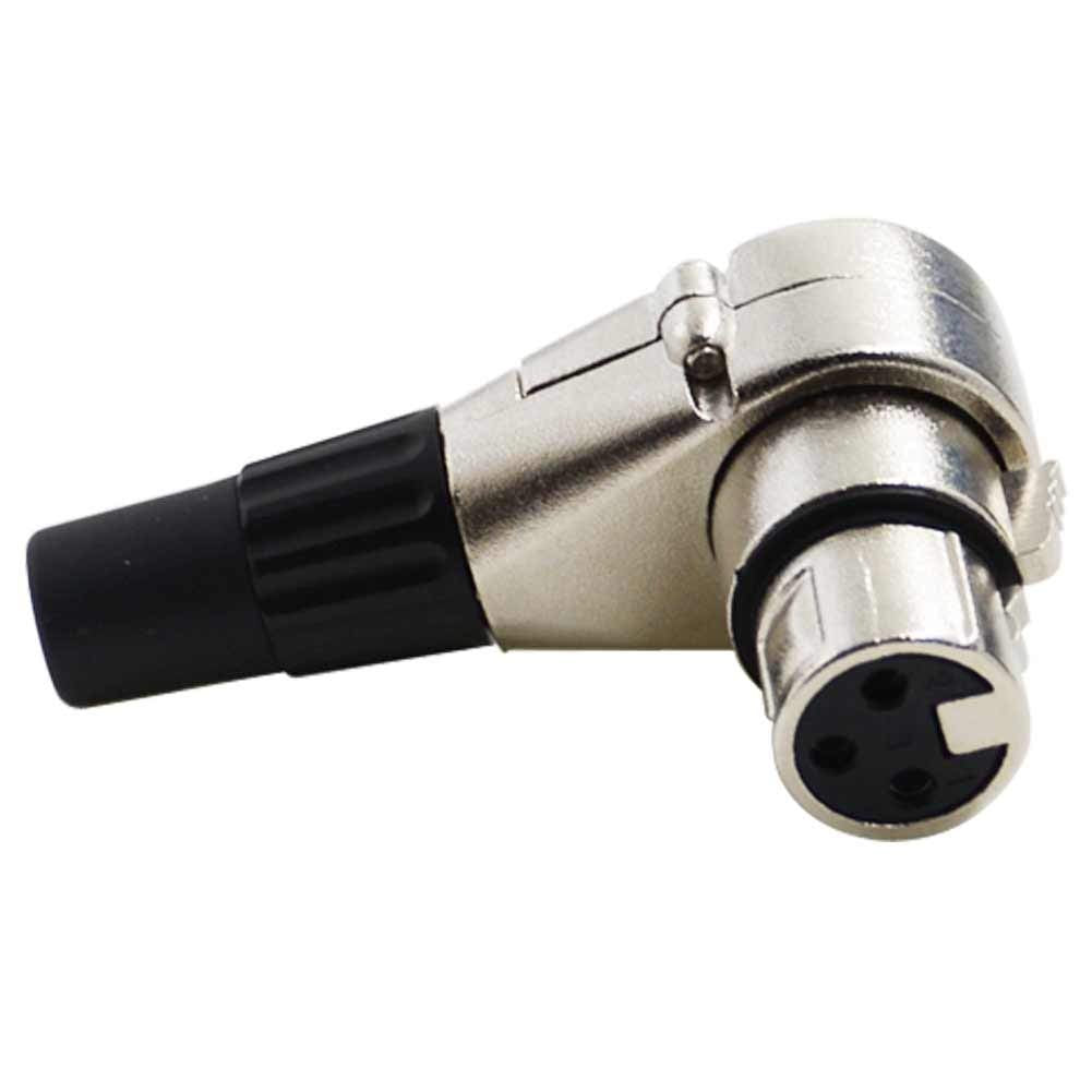 Bnkenx 2 Pack Of Adjustable Right Angle 3 Pin Xlr Female Connectors   Pro Audio Dj Band Xlr 7 Position Plugs 90 Degree Adjustabl