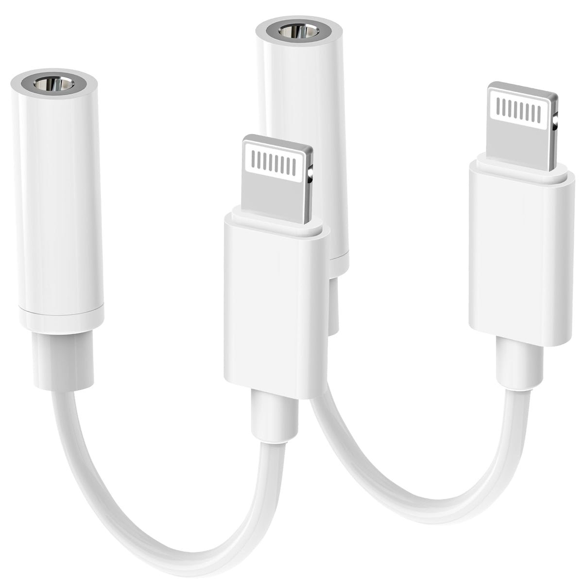 [Apple MFi Certified] iPhone to 3.5mm Headphone Jack Adapter, DESOFICON 2Pack Lightning to 3.5mm AUX Headphone Dongle Audio Stereo Earphone Digital Connector for iPhone 14 13 12 11 Pro/XS/XR/X/SE/iPad