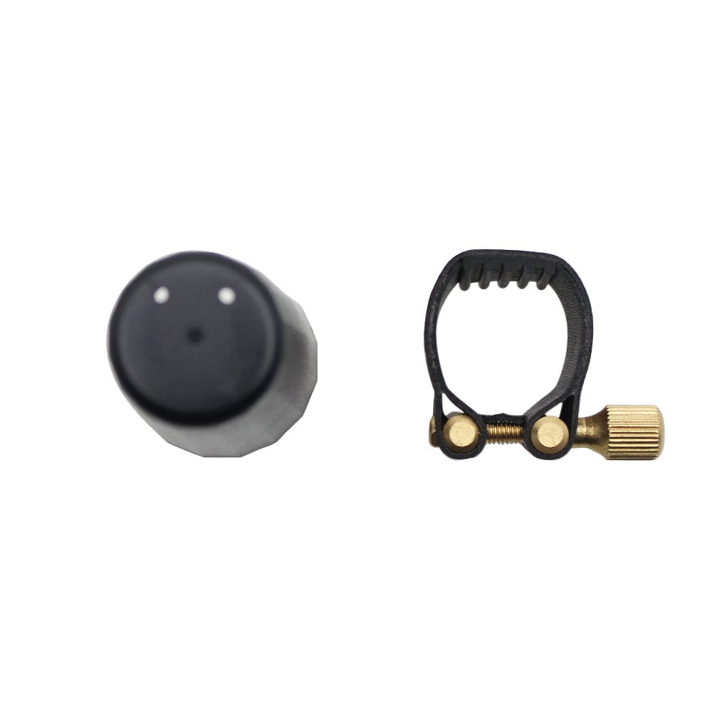 Andoer Leather Ligature Fastener With Plastic Cap For Tenor Sax Saxphone Bakelite Mouthpiece