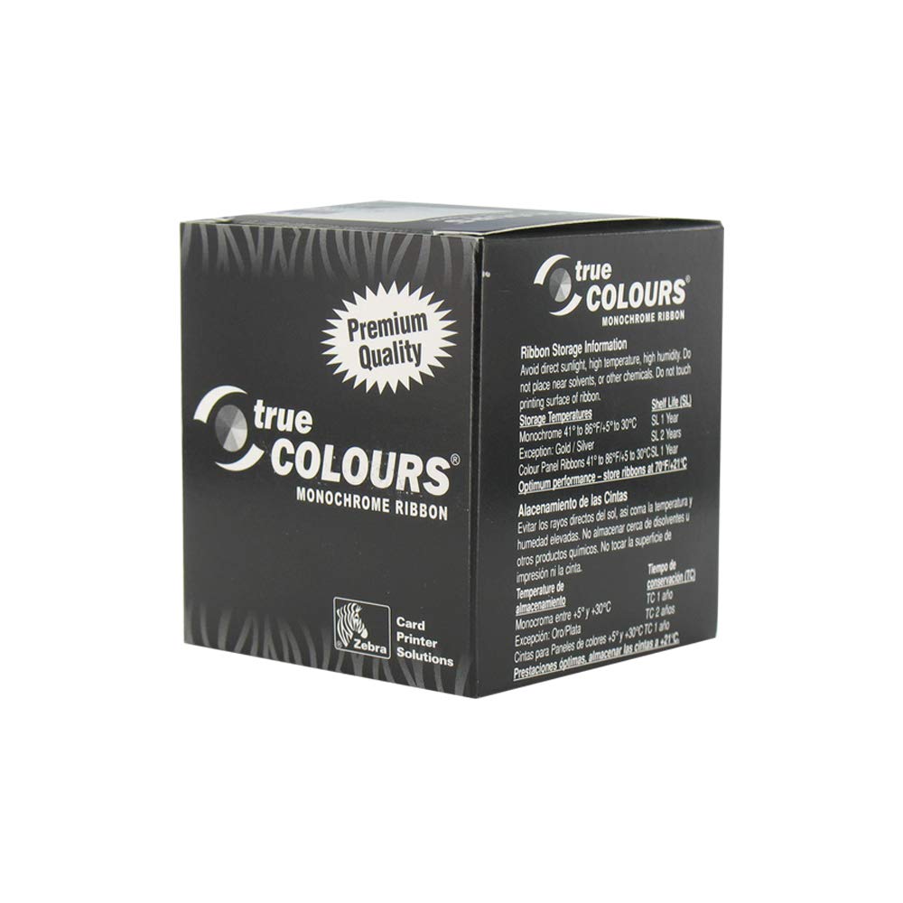 Zebra 800015 107 Silver Monochrome Ribbon For The Zebra Pxxx Printers. 1,000 Prints.