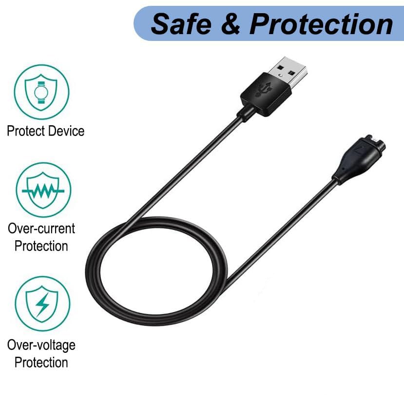 For Garmin Instinct Charger Charging Cable Cord Compatible With Garmin Vivosmart 5,Fenix 6X Pro,Fenix 7 Pro, Approach S70,Epix G