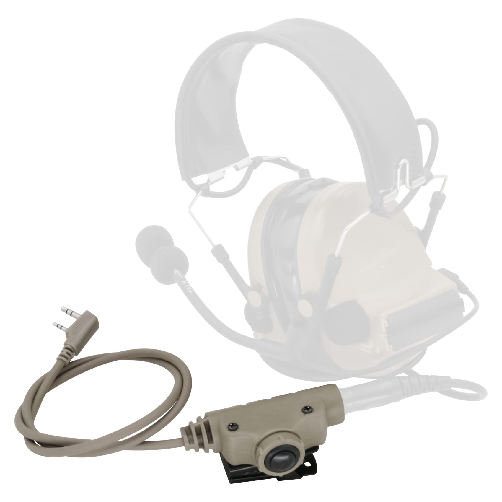 Hearfalcom U94 Ptt Tactical Headset Adapter V2 Ptt Push To Talk Adapter Kenwoo 2 Pin Ptt Compatible With Civilian Version Tactic