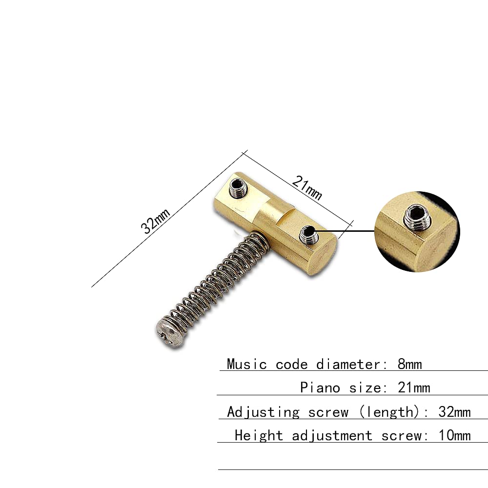 Samherome Wilkinson Guitar Bridge Set - 3pcs Compensated Brass Saddles for Vintage-Style Telecaster Electric Guitar