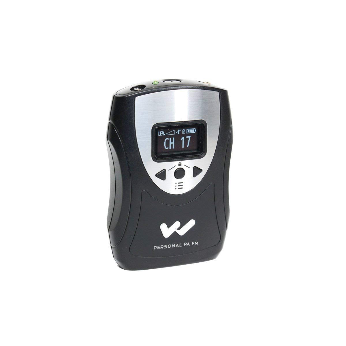 Williams Sound Ppa T46 Personal Pa Body Pack Transmitter, Black/Silver, 1.25'' Oled Interface Displays (Master & Aux Volume Leve