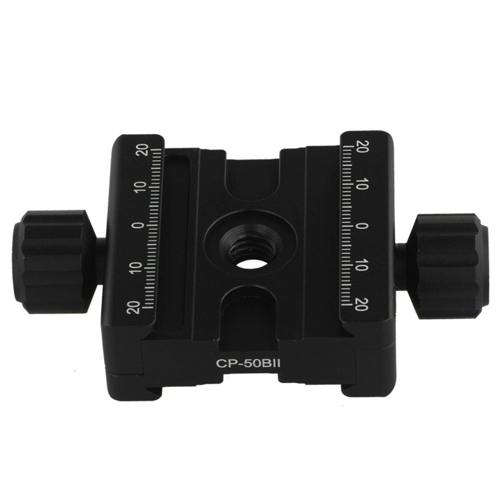 Haoge Cp 50Bii 50Mm Subtend Double Dual Quick Release Clamp For Arca Swiss Rrs Benro Rail Plate Nodal Slide