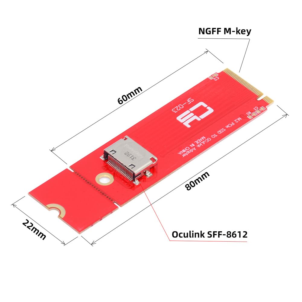 Xiwai Pci E 3.0 Pci Express 4.0 Nvme M.2 M Key To Oculink Sff 8612 Sff 8611 Host Adapter For Pcie U.2 Egpu Ssd 2260 2280