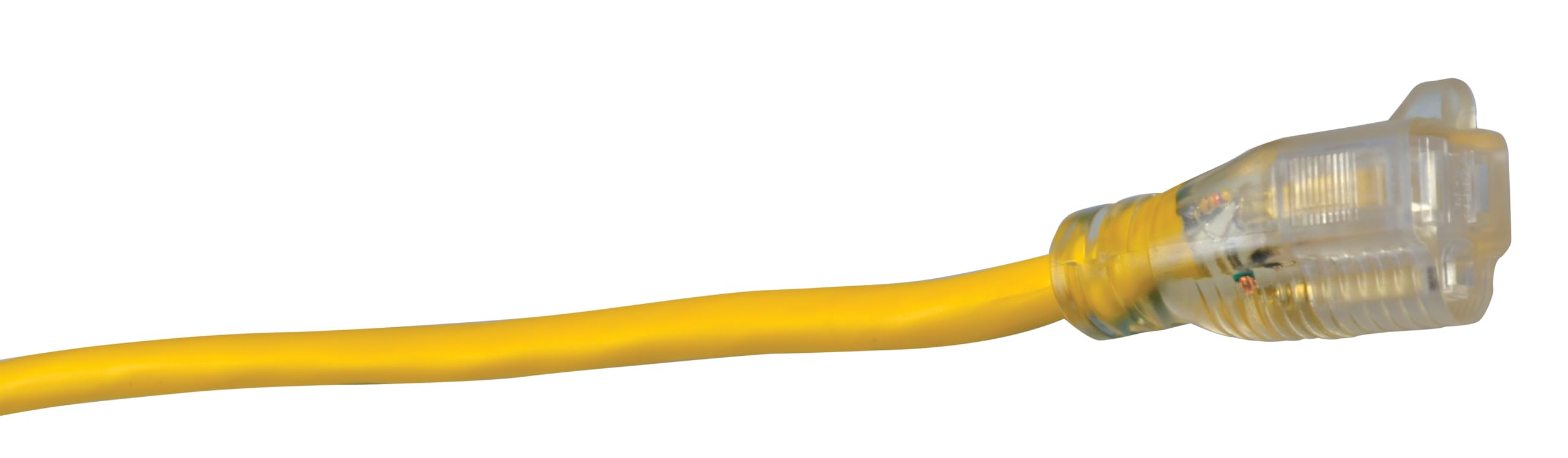 Southwire Heavy Duty Extension Cord, 25Ft, 12 Gauge, 3 Conductor, High Visibility Outdoor Cord, Lighted End, Sjtw, Yellow, 25878802