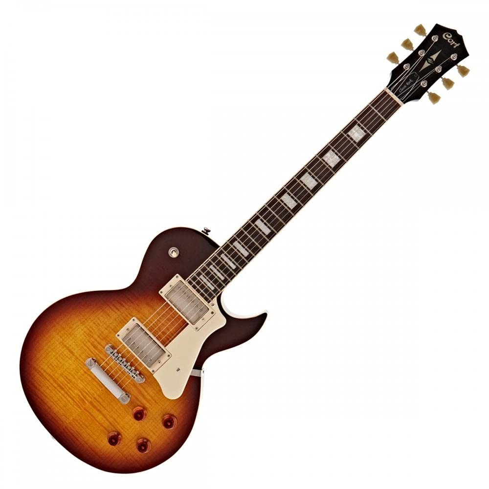 Cort CR250VB Classic Rock Series Electric Guitar Arched Flamed Maple Top, Vintage Burst