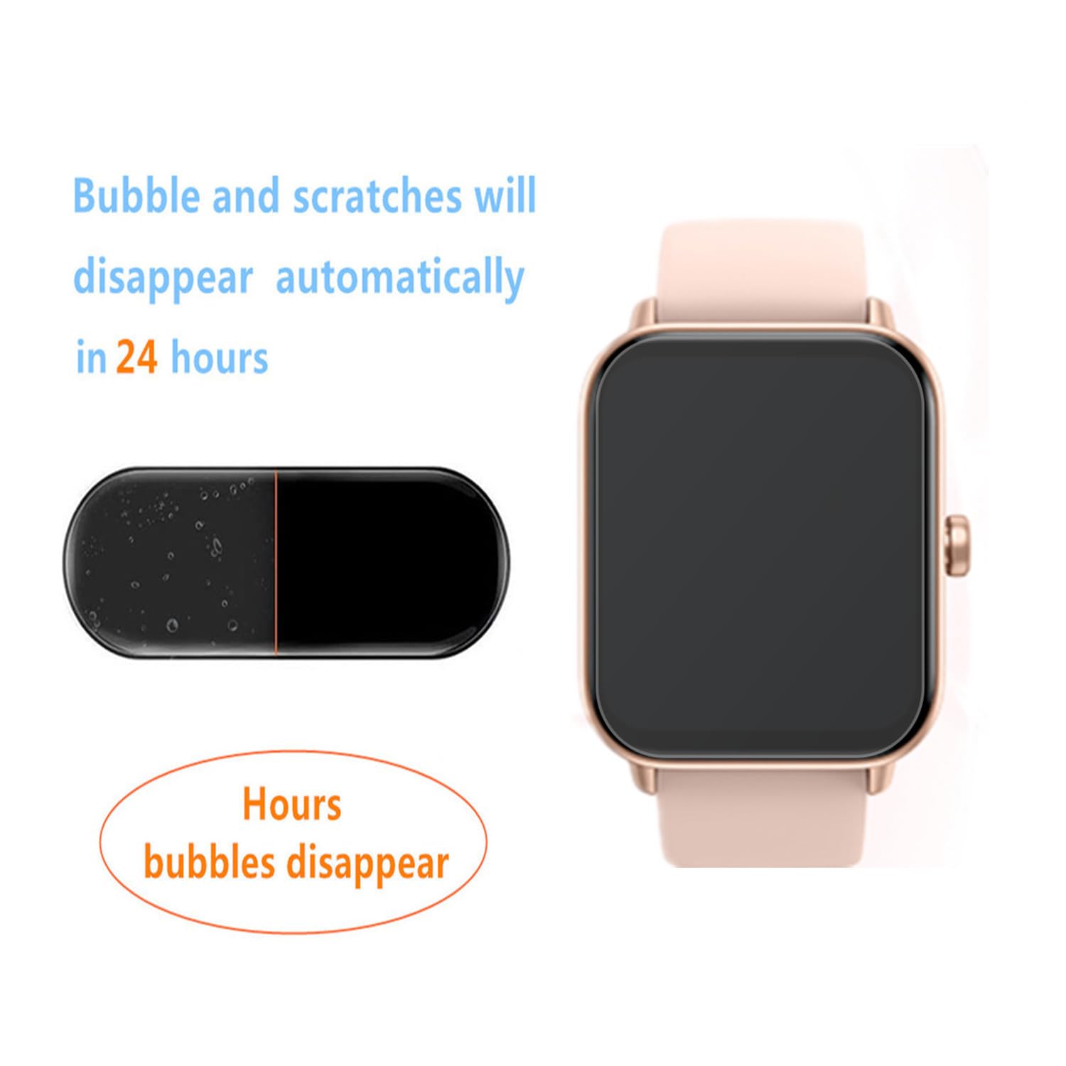 Aemus Screen Protector For Idw13 / Idw15 / Idw19 Smart Watch 1.8'' (6 Pack) Full Coverage Clear Tpu Film Compatible For Aeac/Fit