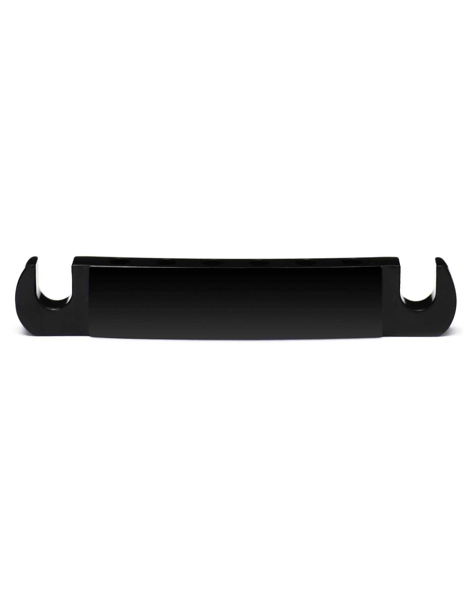 Metallor Tune O Matic Style Guitar Stop Bar Tailpiece For Lp Les Paul Sg Style Electric Guitar Parts Replacement. (Black)