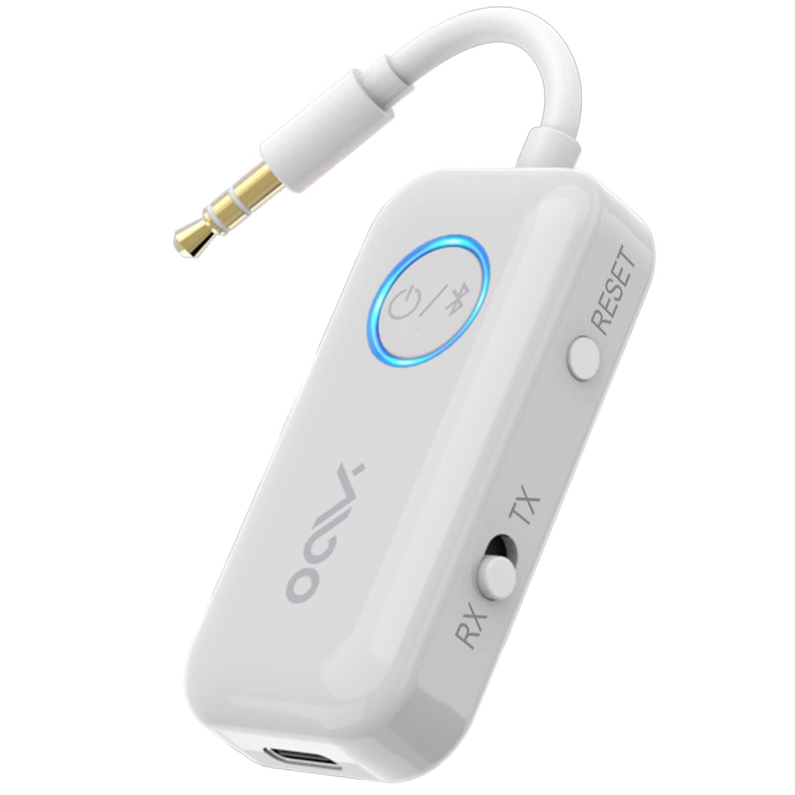 Ymoo Bluetooth 5.3 Transmitter Receiver For Tv/Airplane To 2 Headphones, Wireless Audio Adapter With Aptx/Aptx Hd Low Latency (