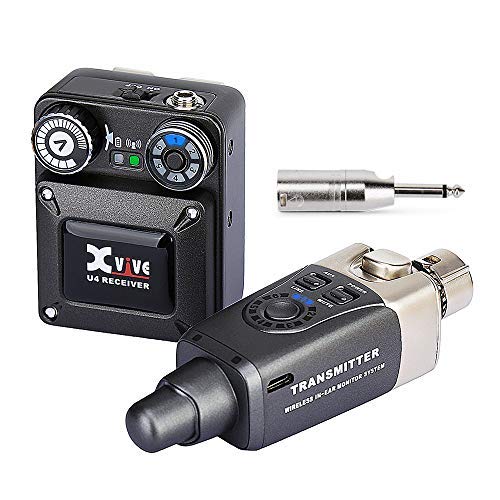 Xvive U4 Wireless In Ear Monitor System Transmitter And Beltpack Receiver Personal Iem For Studio, Band Rehearsal,Live Performan