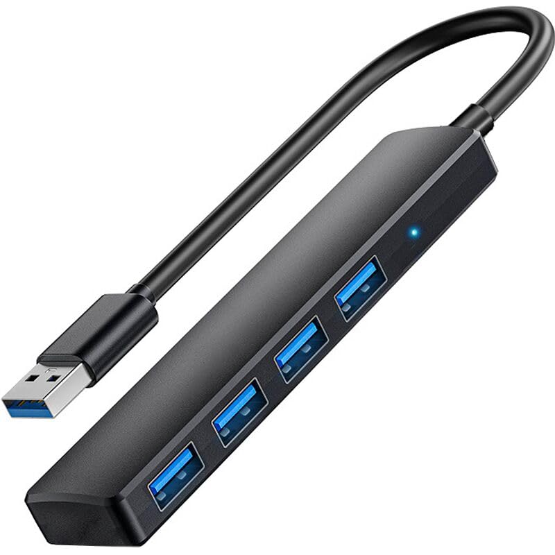 Usb Hub, Ukiism 4 Port Usb 3.0 Hub Usb Splitter Usb Expander For Laptop, Xbox, Flash Drive, Hdd, Console, Printer, Camera,Keybor