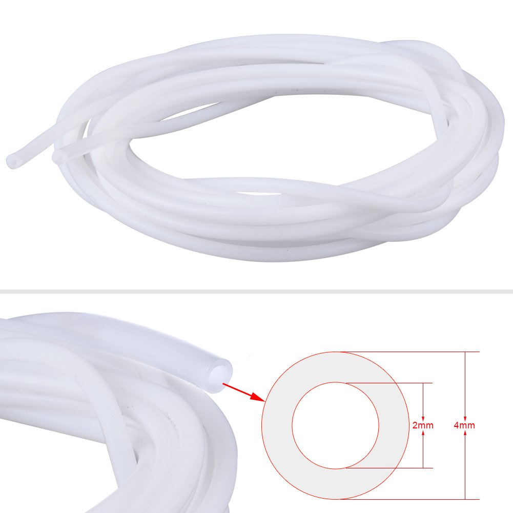 Siquk 5 Pieces Teflon Tube Ptfe Tubing (1M) With 10 Pieces Pc4 M6 Fittings And 10 Pieces Pc4 M10 Fitting Connector For 3D Printe