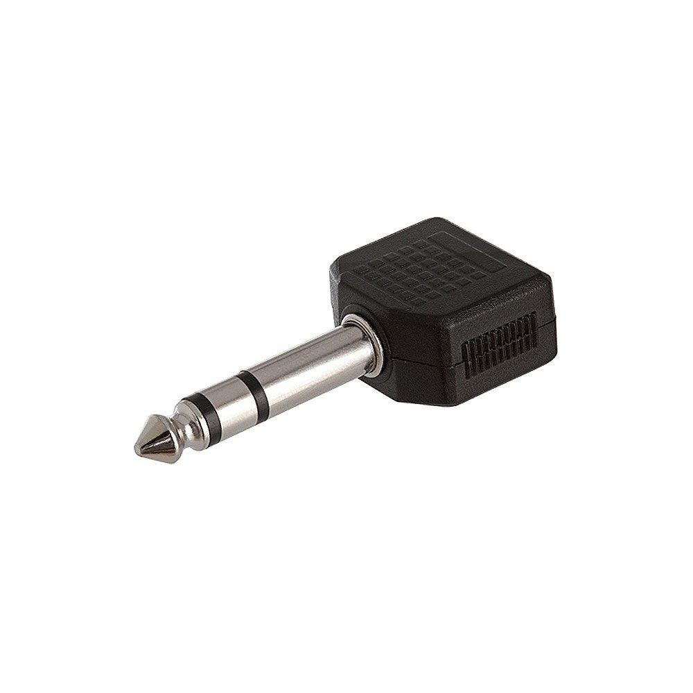 Cmple - 6.35mm Stereo Plug to 2x3.5mm Stereo Jack Adapter