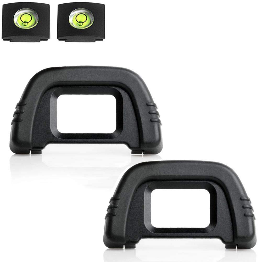 D90 D7000 Eyepiece Eyecup Eye Cup Dk 21 For Nikon D750 D610 D600 D300 D200 D80 D70 D50 Camera Viewfinder, Ulbter Eyepiece Cover & Hot Shoe Cover  (2+2 Pack)
