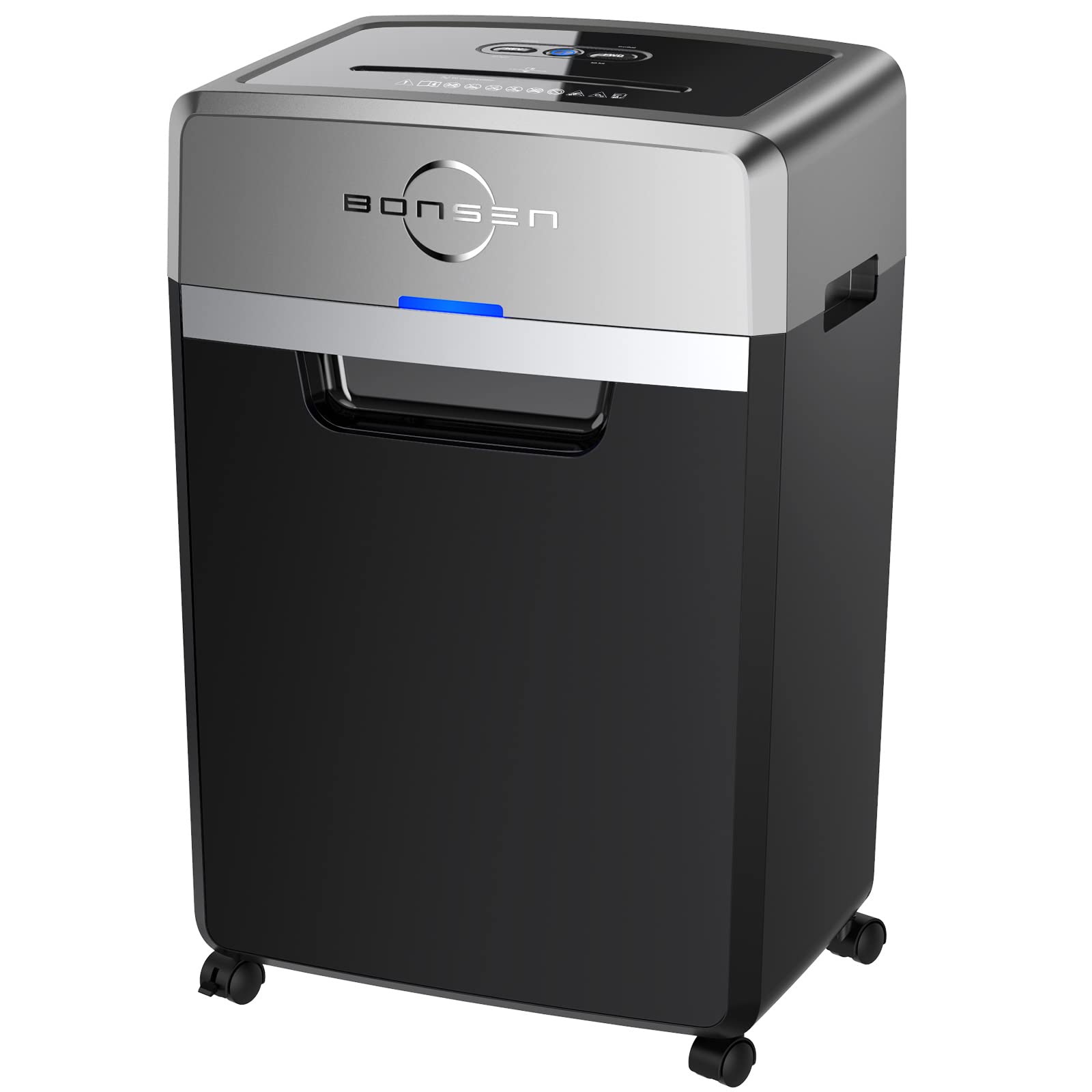 Bonsen Heavy Duty Paper Shredder, 24 Sheet Cross Cut Shredder, 40 Min Continuous Running Time, Commercial Grade Shredder For Off