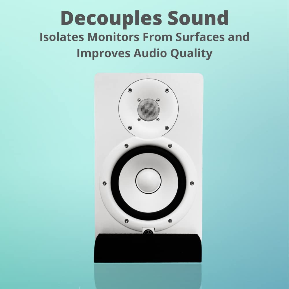 True North Studio Monitor Isolation Pads Pair (6.5 8 Inch Speaker Isolation Pads)   Studio Monitor Pads   Sound Pads   Bookshelf