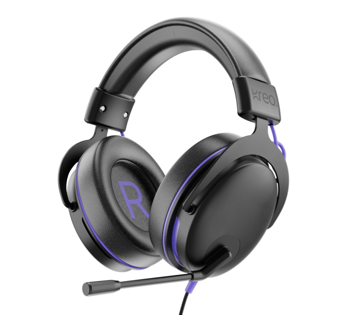 Kreo Beluga V2 Wired Gaming Headphone With Flip To Mute Mic, 50Mm Oraphene Drivers, 3.5Mm Jack, Memory Foam Earpads, Lightweight