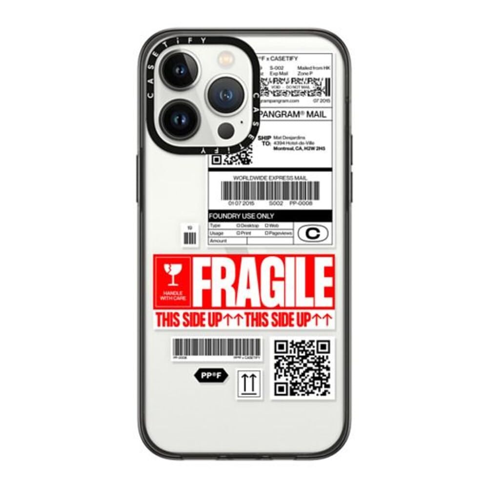 Casetify Compact Iphone 14 Pro Max Case [2X Military Grade Drop Tested / 4Ft Drop Protection]   Pp 0008   Clear Black