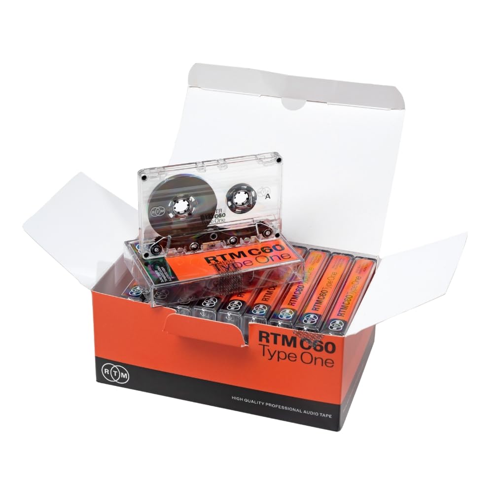 Rtm C60 | Type 1 60 Minute Blank Music Cassettes | Ideal For Music Recording | Studio Quality | Pack Of 10 Cassettes