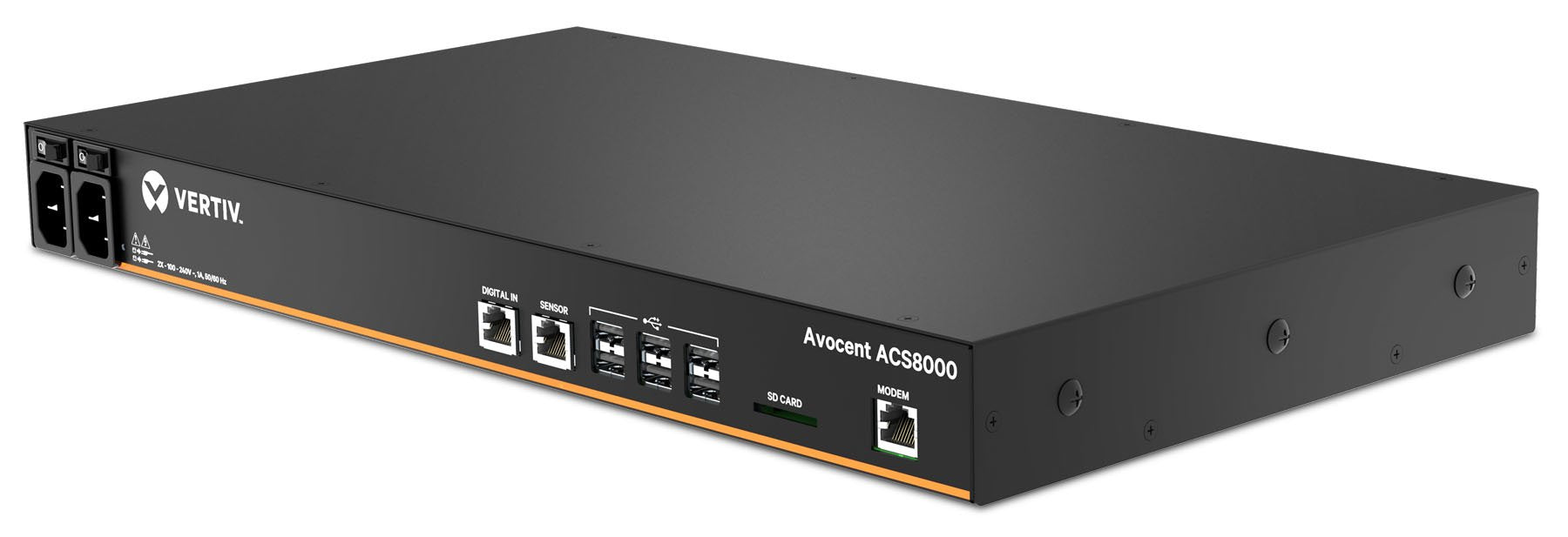 Vertiv Avocent Acs8000 Serial Console, 8 Port Serial Console Server, Dual Ac Power, Expanded Memory Capabilities, Remote Data Ce