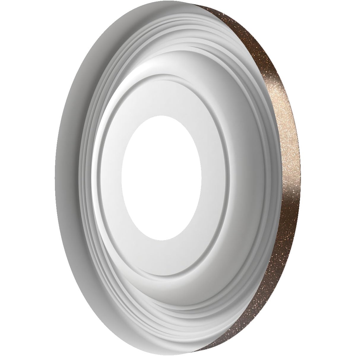 10Od X 3 1/2Id X 1 1/8P Traditional Thermoformed Pvc Ceiling Medallion (Fits Canopies Up To 5 1/2), Textured Metallic Mystic Bro