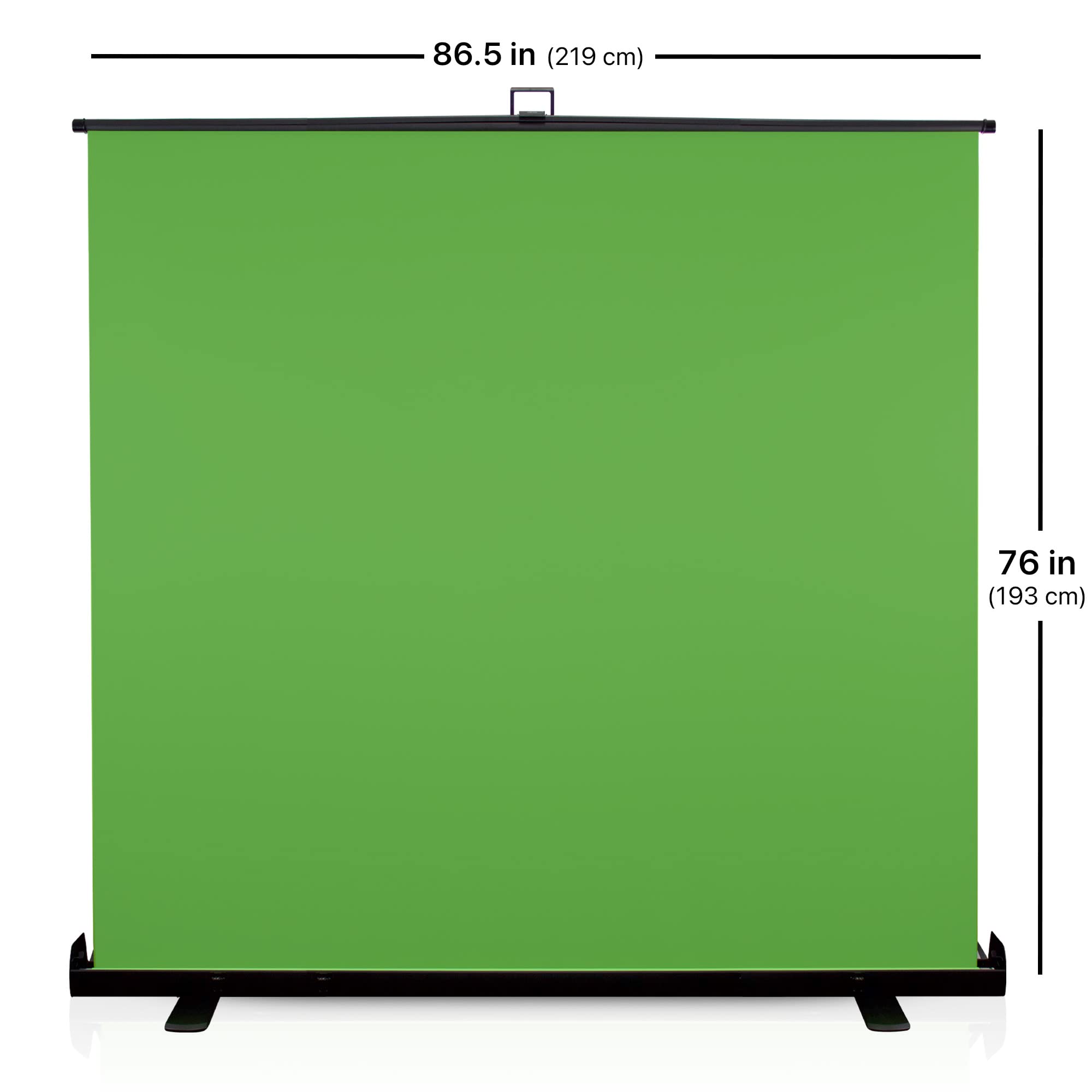 87 Inches Wide Large Collapsible Chromakey Panel Green Screen For Photo Backdrop And Streaming   Portable Pull Up, Solid Aluminu