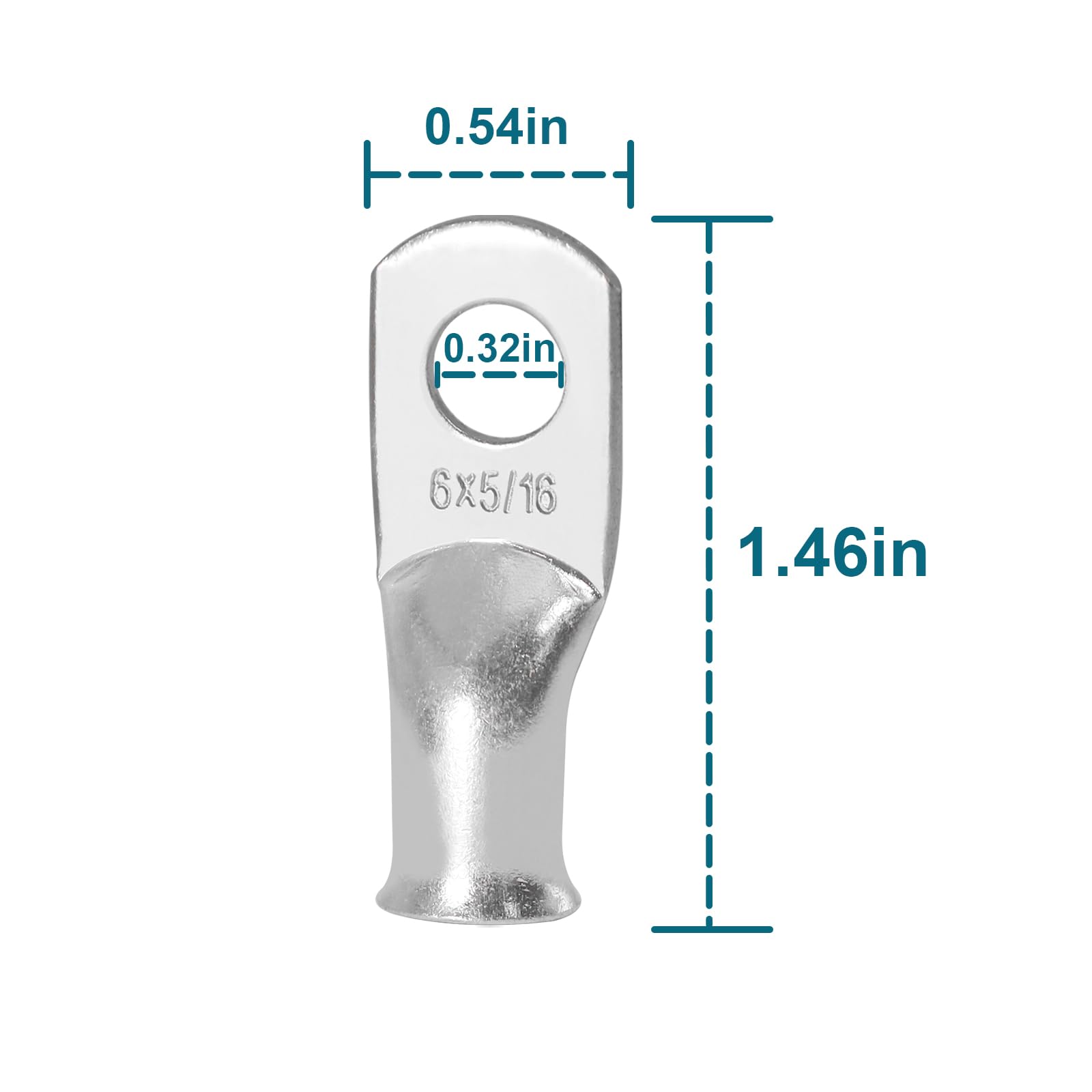 Qiatol Battery Cable, 6 Awg Battery Cables With Terminals, 2Pcs Copper Battery Cables(2Ft).