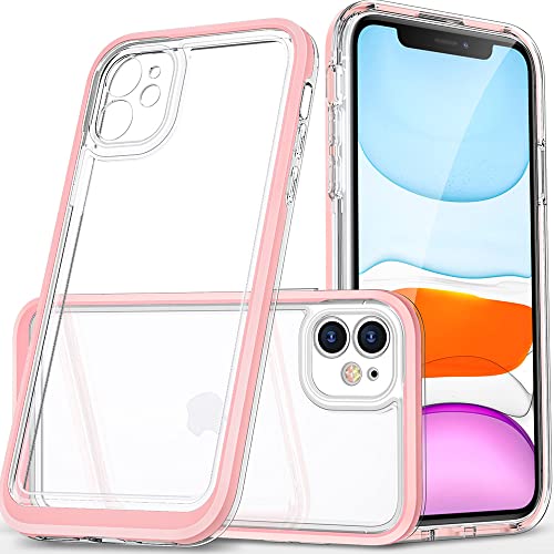 Storm Buy Case Compatible For [ Apple Iphone 11 ], [ Clear ] [ Pink ] Cute Women Shockproof Heavy Duty Protective Phone Cases Ha