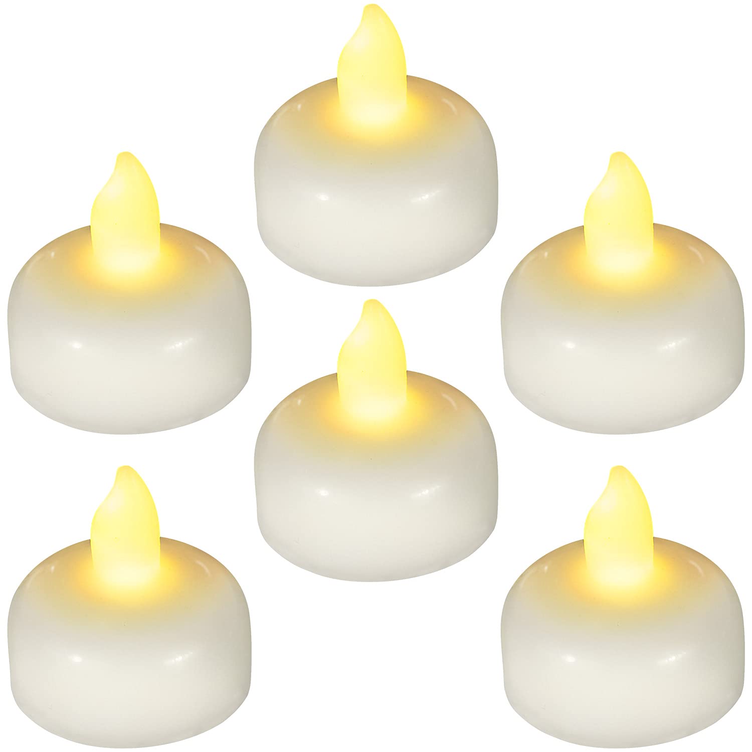 Singtok 12 Pcs Flameless Waterproof Floating Led Candles, Battery Powered Flickering Led Floating Warm White Votive Tea Lights C