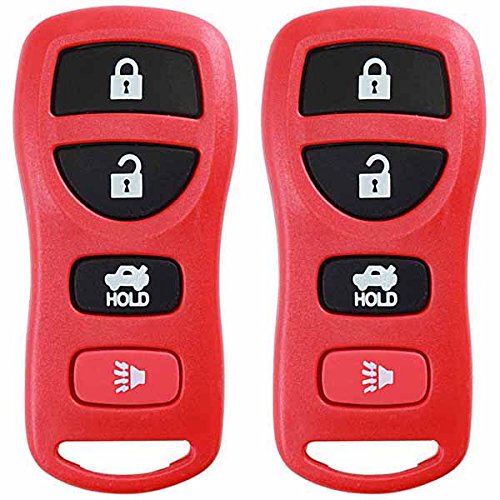 Keylessoption Keyless Entry Remote Control Car Key Fob Replacement For Kbrastu15 Red (Pack Of 2)