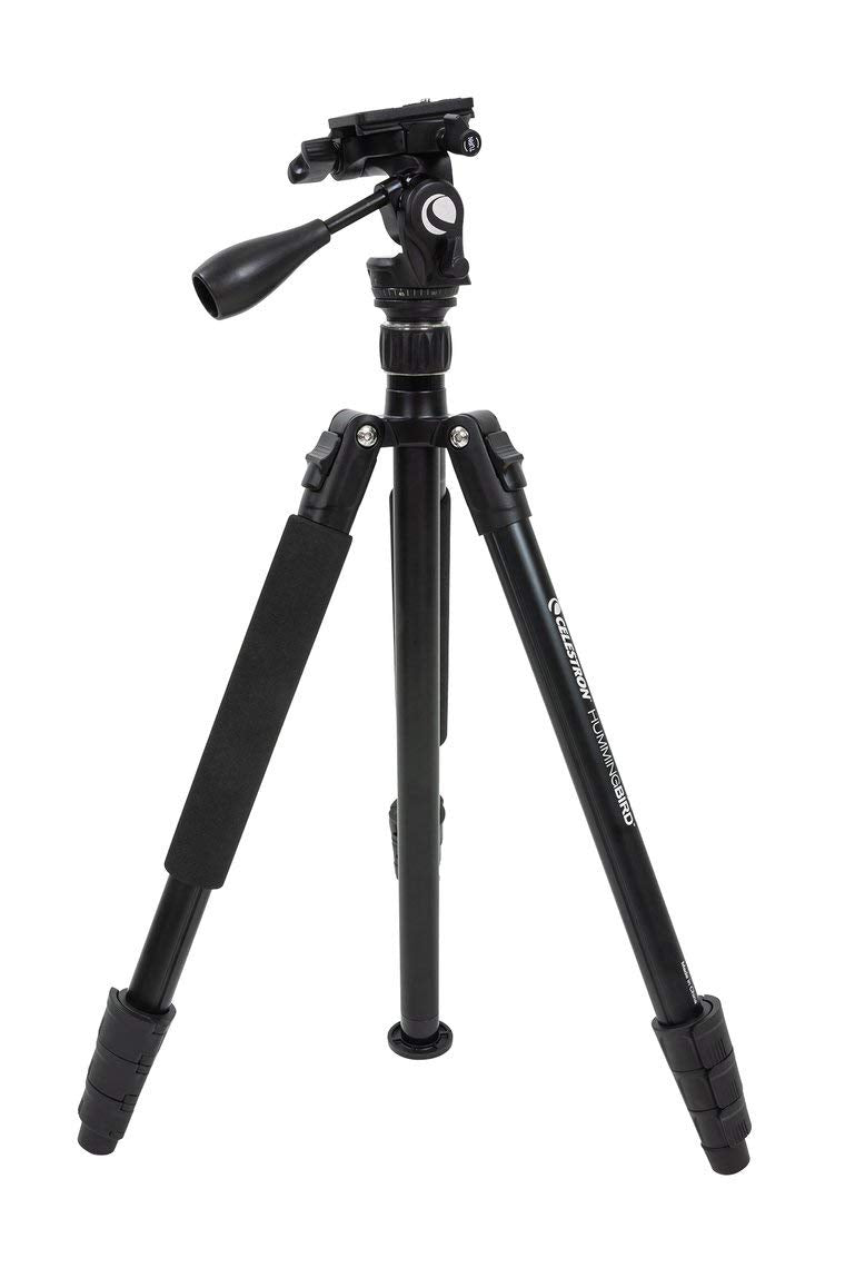 Celestron Hummingbird Fast Action Pan Tilt Head Tripod   Excellent Choice For A Spotting Scope, Binocular Or Camera, Black (8205