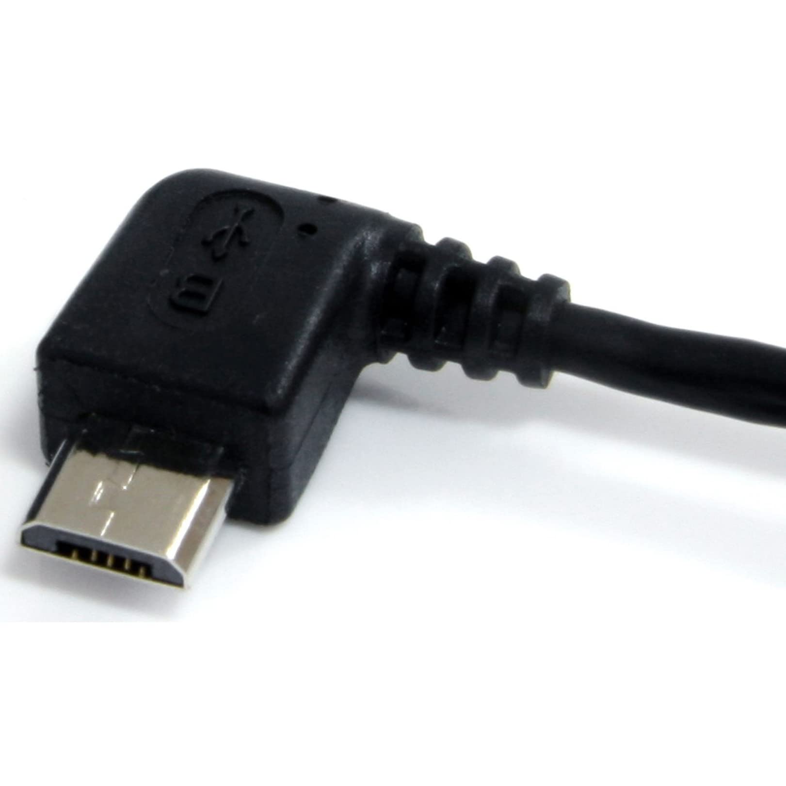 Startech.Com 6 Ft. (1.8 M) Usb To Micro Usb Cable   Usb 2.0 A To Left Angle Micro B   Black   Micro Usb Cable (Uusbhaub6La)